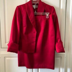Renee DuMarr Red Skirt Set, Size 8